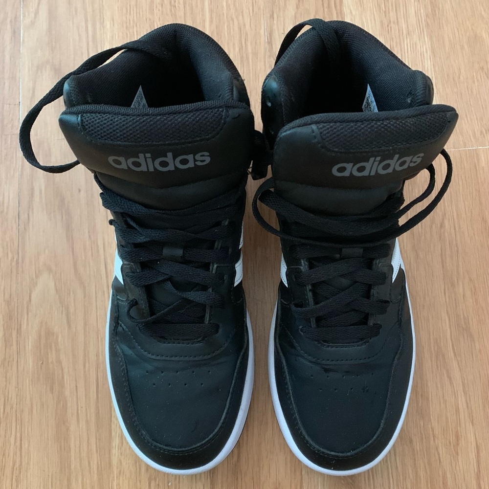 adidas Black High-Top Athletic Shoes